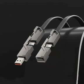 🔥New Year 2024 Sale✨4-in-1 USB C Cable Lightning Cable 100W